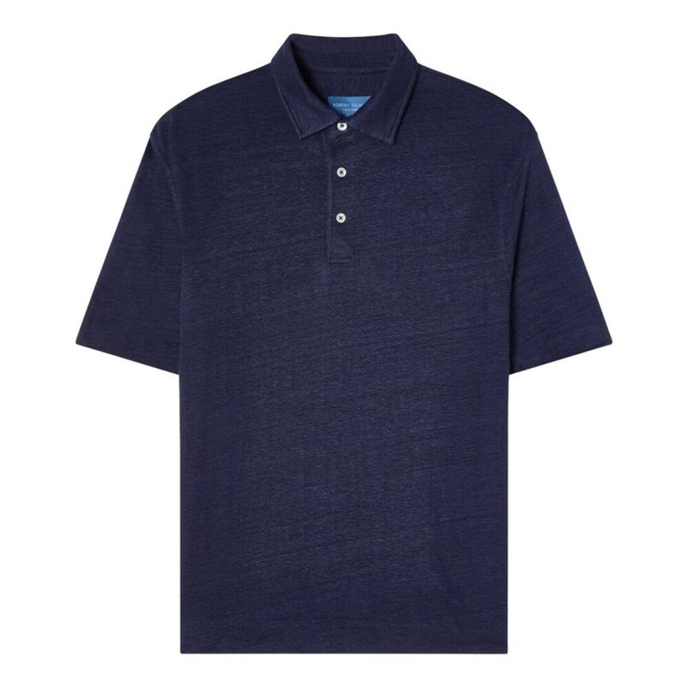 Robert Talbott Mens  Taylor Linen Jersey Polo Shirt